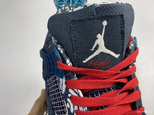 Chep Onekick Sashiko Jordan Retro 4 Air CW0898-400 SE 0805